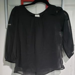 CRB Girlie Chiffon Bow Back Fashion Size M 10 12  Black NWT